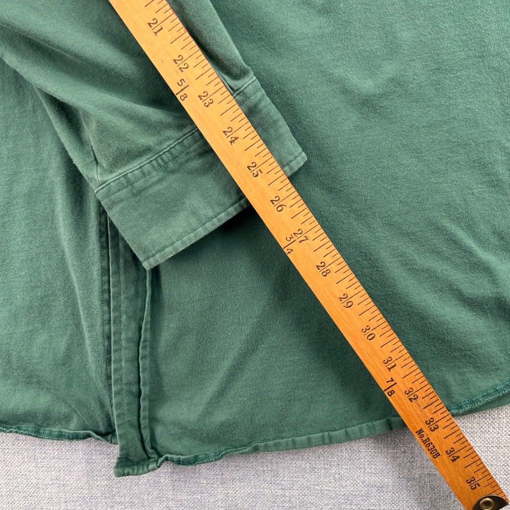 Y2K Ralph Lauren BIG Men XXL Green Long Sleeve Button Down Cotton Shirt Ivy Prep - Picture 8 of 9